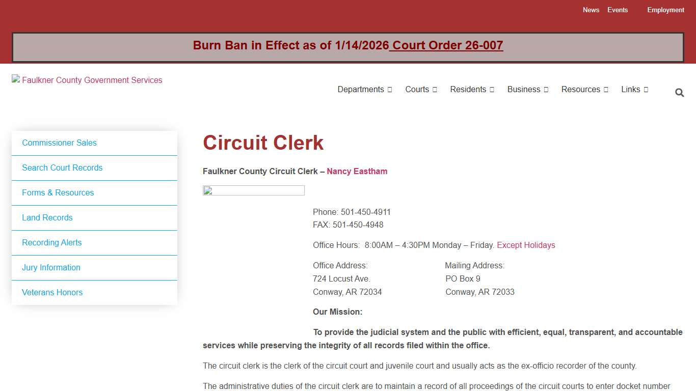 Circuit Clerk - Faulkner County GOV